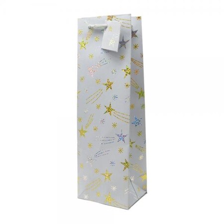 Bella Vita Gray Star Wine Bottle Gift Bag H1GRAYSTAR